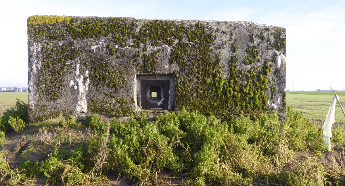 Ligne Maginot - B464 - BARAQUE DES CHASSEURS (PDS) - (Abri actif) - Vue arrière. Les deux entrées principales sont sous le bloc de ce côté - François VILLARS