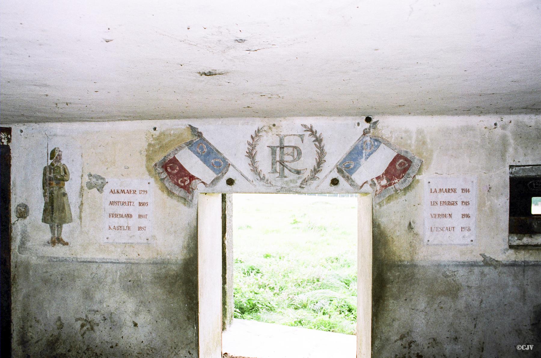 Ligne Maginot - B513 - WARGNIES LE GRAND - (Blockhaus pour canon) - Peintures murales dans le blockhaus - Lia VERMEULEN