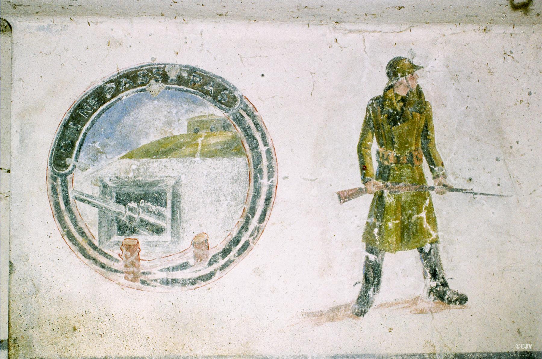 Ligne Maginot - B513 - WARGNIES LE GRAND - (Blockhaus pour canon) - Peintures murales dans le blockhaus - Lia VERMEULEN