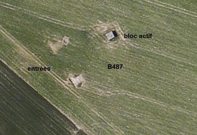 Ligne Maginot - B487 - CURGIES (PDS) - (Abri actif) - Vu de l'espace. - Bing Sat
