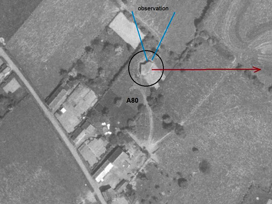 Ligne Maginot - LA ROUILLIE - (Blockhaus lourd type STG / STG-FCR - Simple) -  - IGN - Géoportail 1956