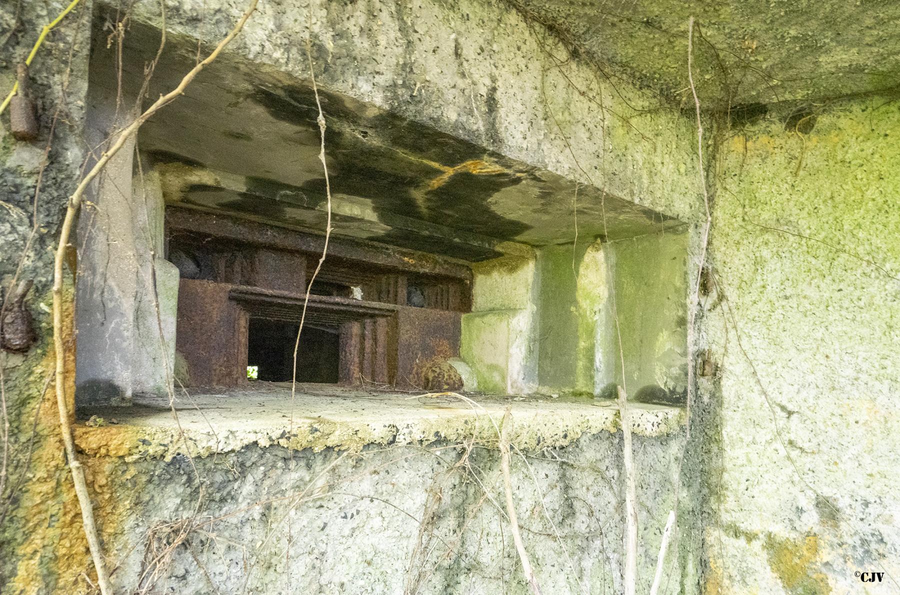Ligne Maginot - B499 - PETITE AUNELLE - (Blockhaus pour canon) - Créneau Est avec trémie - Lia VERMEULEN