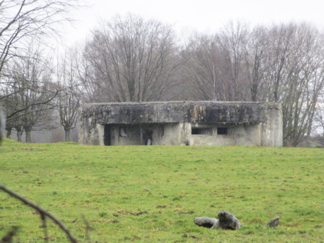 Ligne Maginot - SAINT PIERRE D'HAUMONT - (Blockhaus lourd type STG / STG-FCR - Double) - Situé dans son environnement dans un pré clôturé. - Smardz Félix