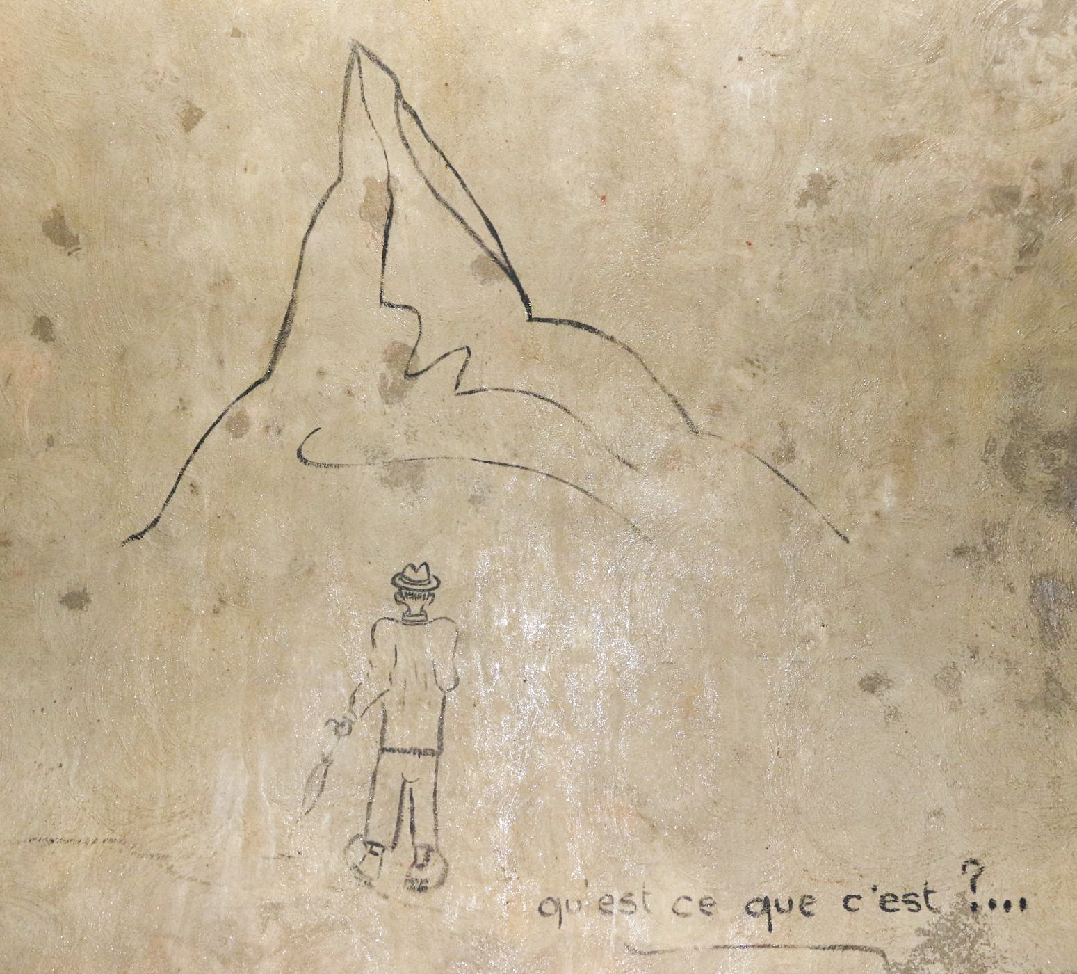 Ligne Maginot - LAVOIR - (Ouvrage d'artillerie) - Bloc 5 
Graffiti dans le magasin M2 - Alain Perouffe