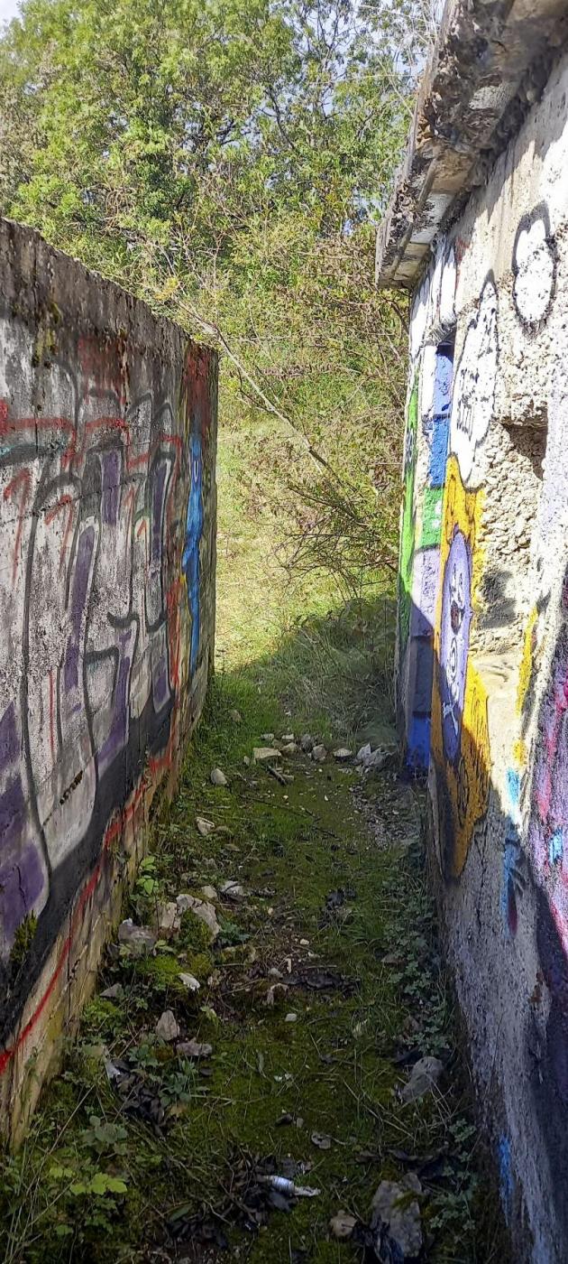 Ligne Maginot - MONT MOUREX (9° RAD) - (PC) - Le mur. - Dirknet