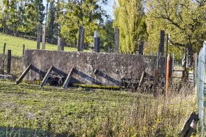 Ligne Maginot - BARST - (Barrage de Route) - Wagon barrage.
La pente bien visible pour sa mise en place rapide