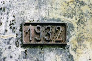 Ligne Maginot - TETING - A38 - (Ouvrage d'infanterie) - Bloc 1
Plaque avec l'année de construction