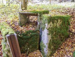 Ligne Maginot - CB447 - BOIS KARRE 2 - (Blockhaus pour arme infanterie) - A l'arrière du blockhaus, une tranchée bétonnée avec créneau de tir pour arme d'infanterie.