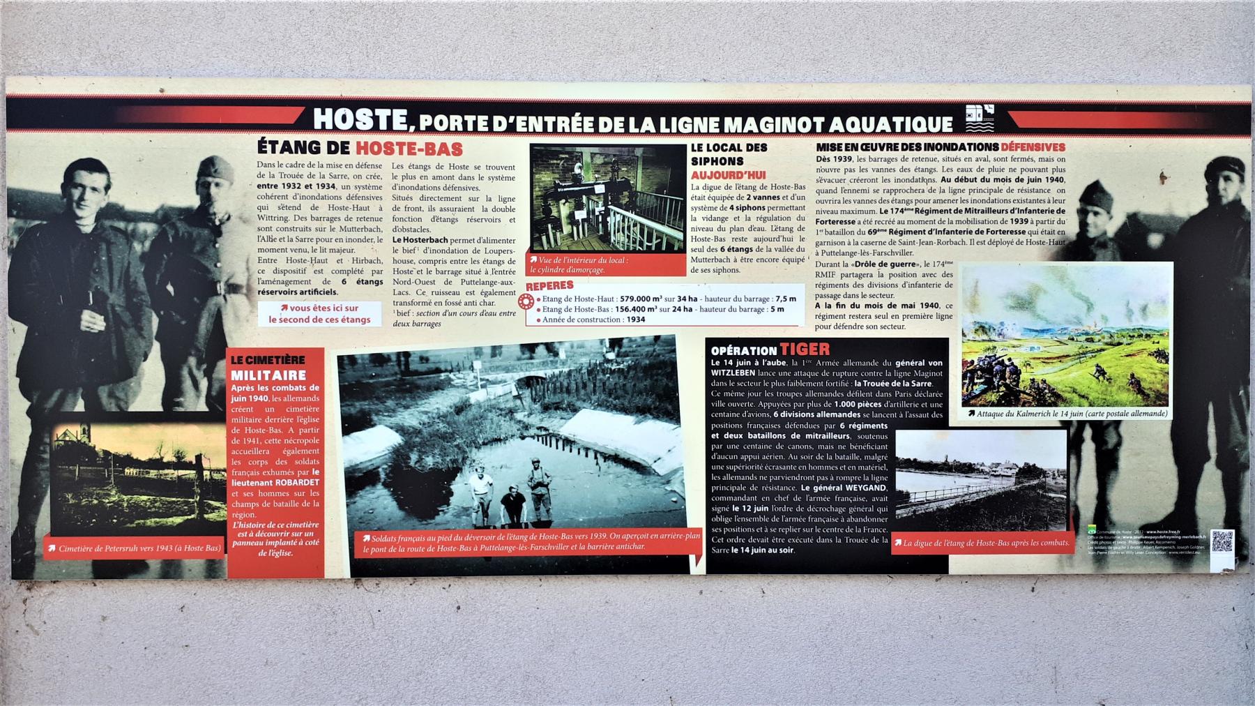 Ligne Maginot - RESERVOIR DE HOSTE-BAS - (Inondation défensive) - Panneau d'information  - Gregory Fuchs