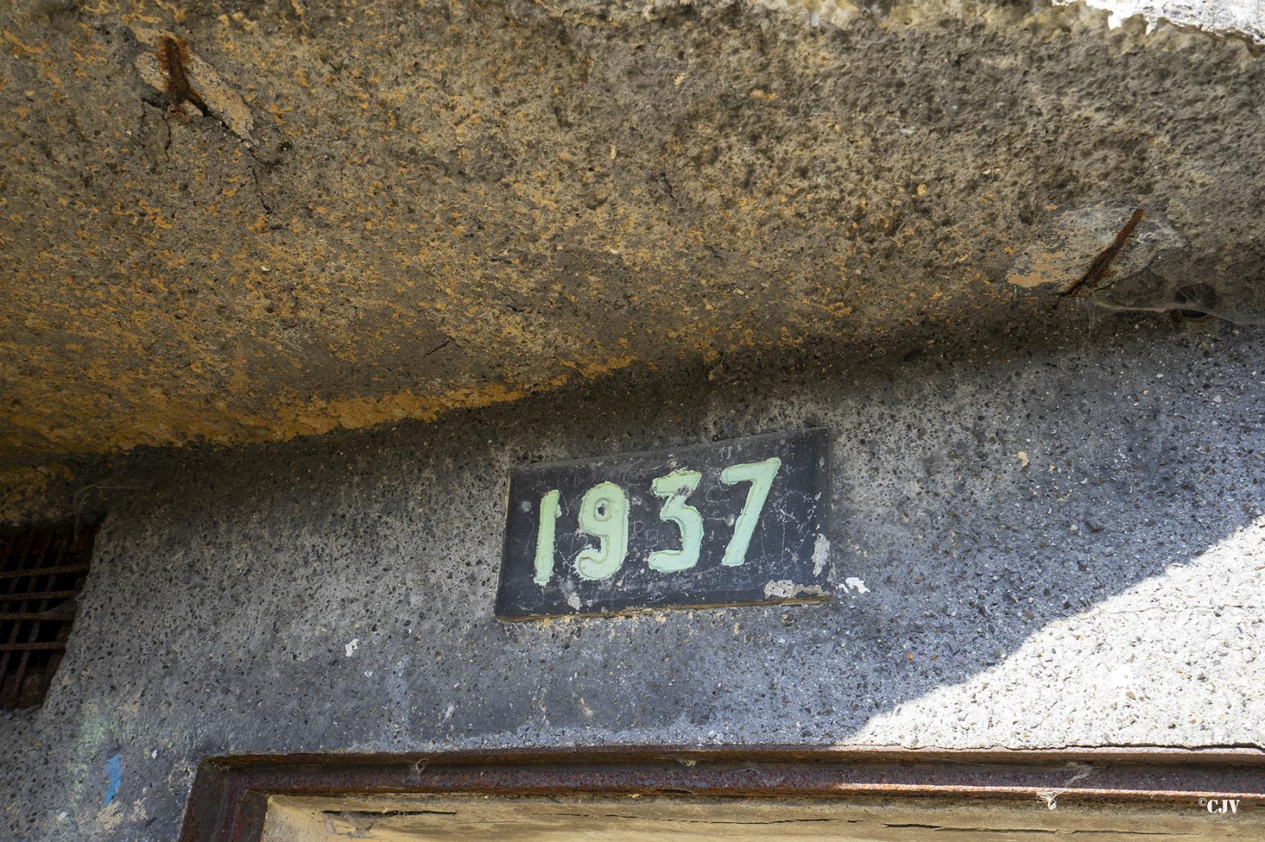 Ligne Maginot - B535 - BOIS-CRETE - (Blockhaus pour canon) - L'année de construction - Lia VERMEULEN