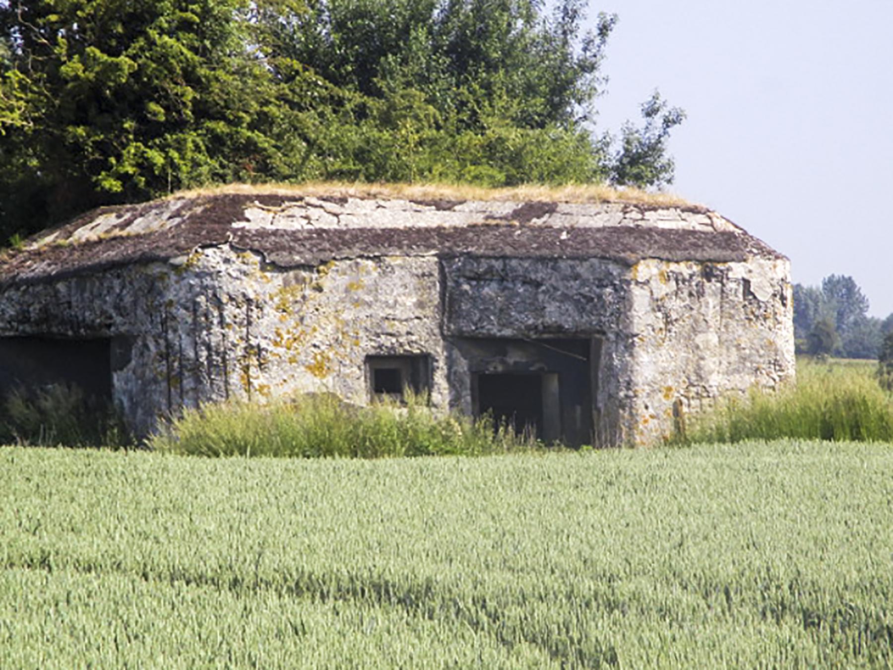 Ligne Maginot - B566 - CROIX CRAPOUILLEZ NORD - (Blockhaus pour canon) - Photo prise de la Chaussée Brunehaut. - Smardz Félix