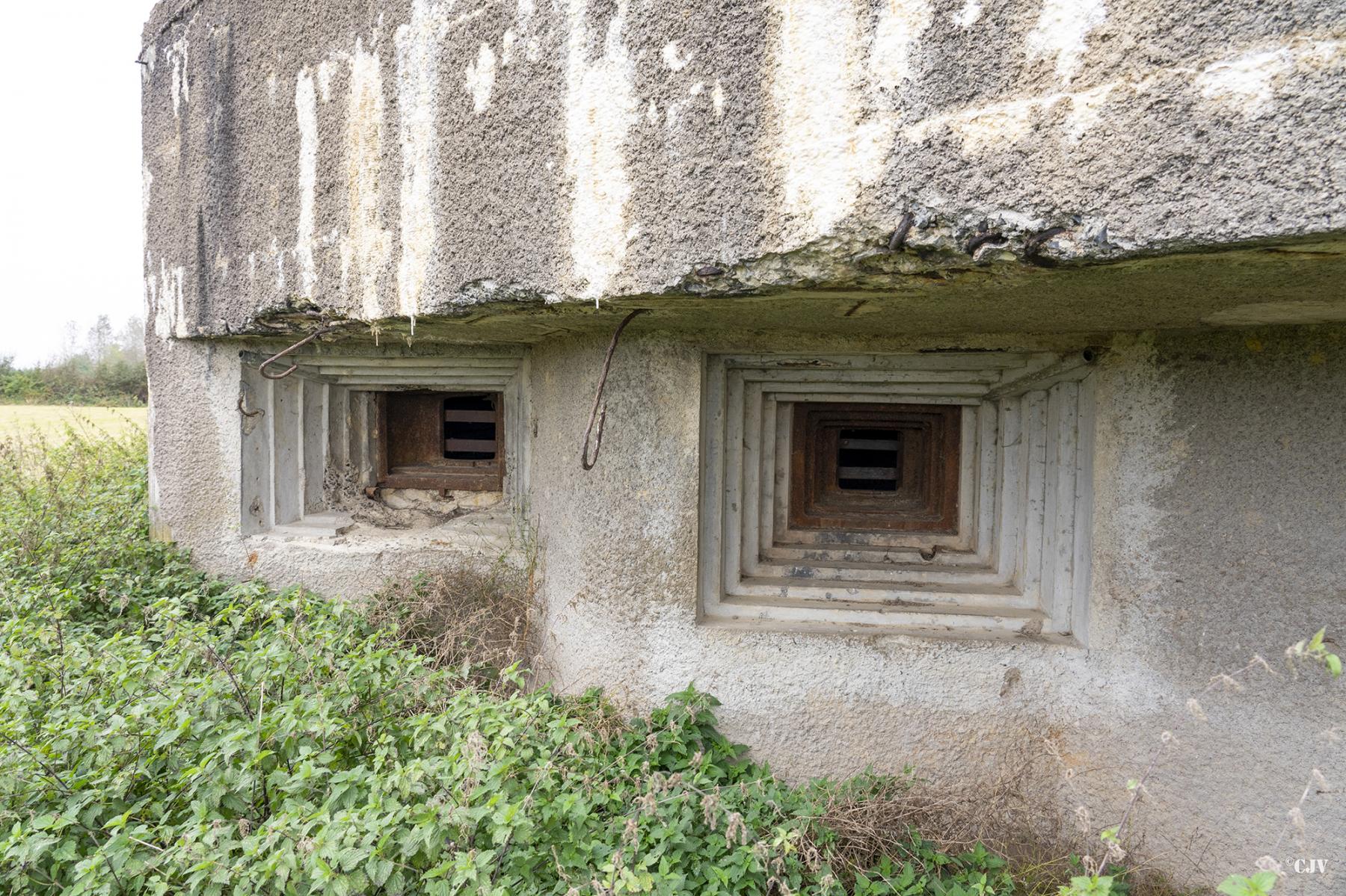 Ligne Maginot - C17 - GOMMEGNIES EST - (Casemate d'infanterie) - Les créneaux - Lia VERMEULEN