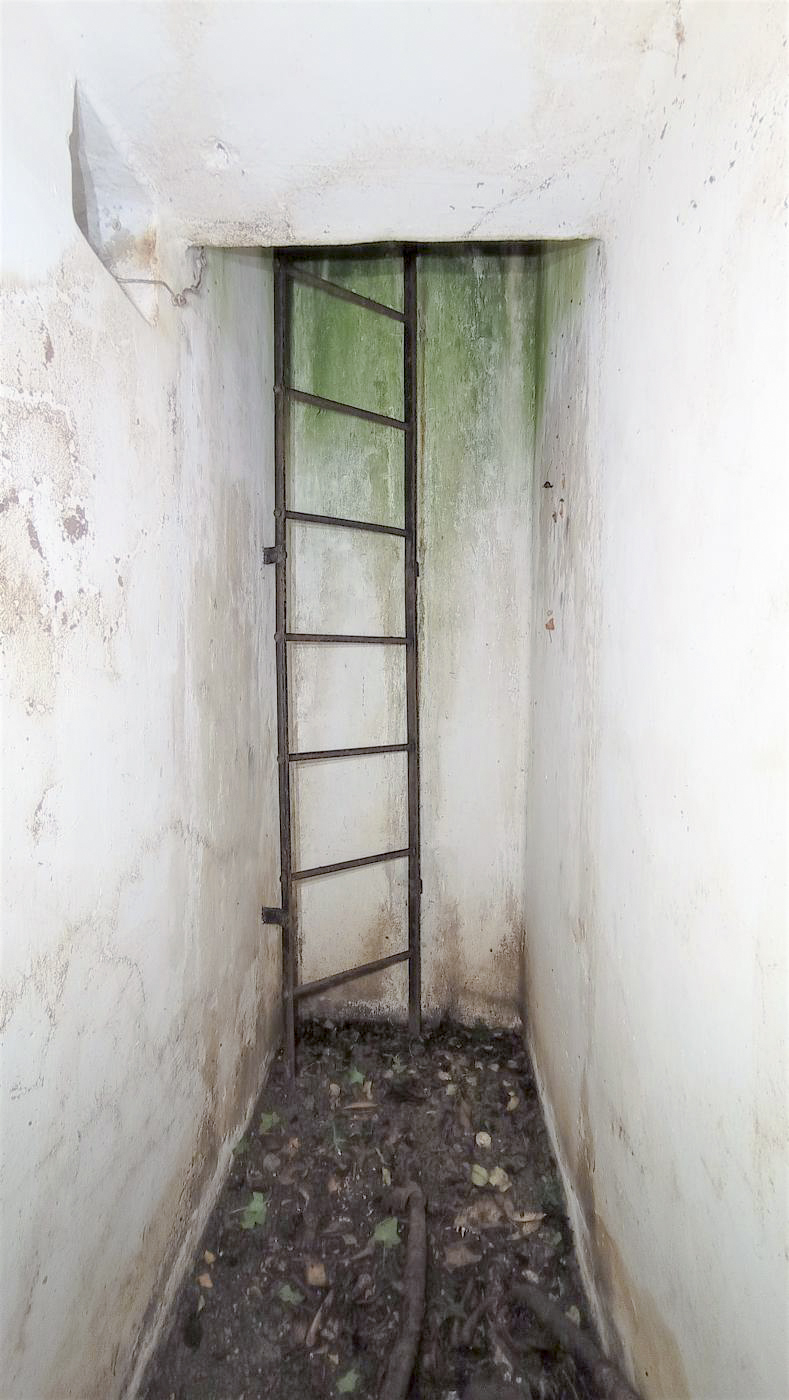 Ligne Maginot - F2 - (Chambre de coupure - Avec central) - Couloir latéral avec échelle du puits d'accès - Baptiste GAUDIN