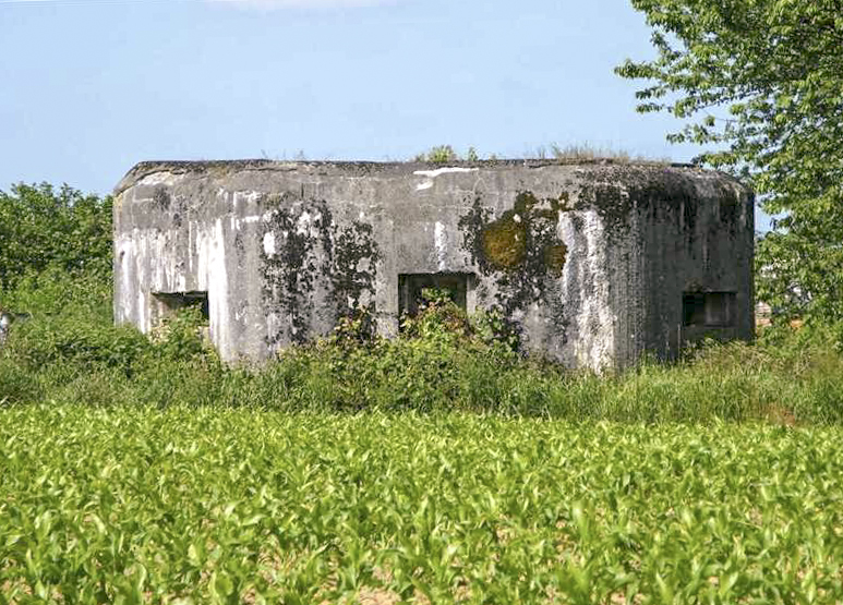 Ligne Maginot - B627 - PONT D'ALLANT NORD - (Blockhaus pour canon) - Au milieu, le créneau frontal. - © Jean-Louis AUBLET & Sylvie MAINGUIN