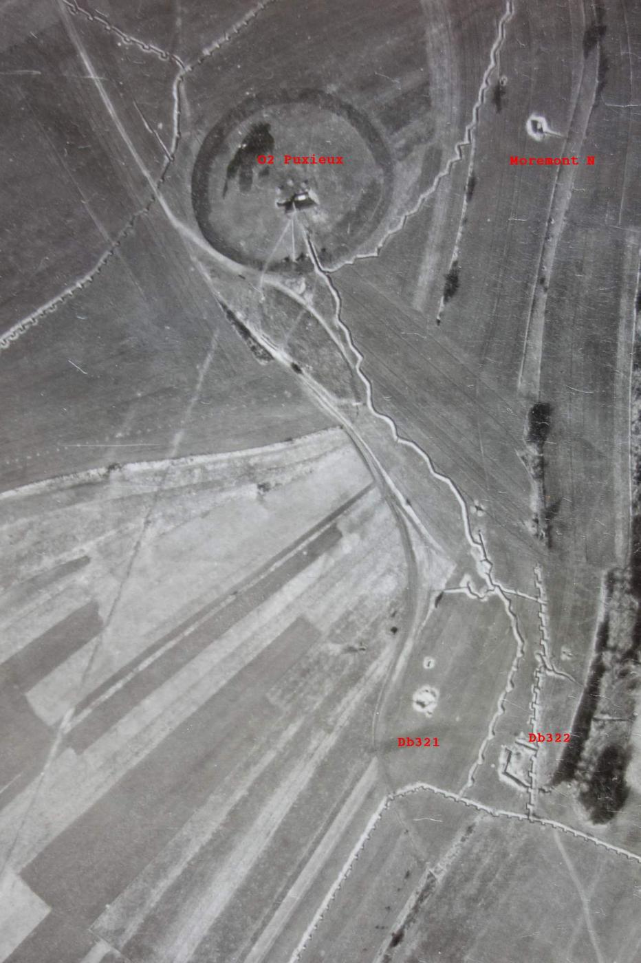 Ligne Maginot - Vue aérienne prise lors d'une mission du 9 mars 1940 depuis une altitude de 2000 m. - Vue aérienne prise lors d'une mission du 9 mars 1940 à 15h30 depuis une altitude de 2000 m. - Armée Française