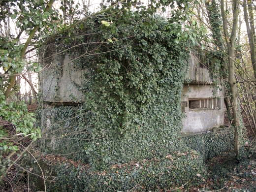 Ligne Maginot - A107 - BELLEUX - (Blockhaus pour canon) - A droite, la chambre de tir, et à gauche un créneau d'observation. - AALMA - www.lignemaginot.com