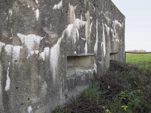 Ligne Maginot - B681 - QUATRE BRAS - (Blockhaus pour canon) - Les créneaux frontaux - Google Streetview