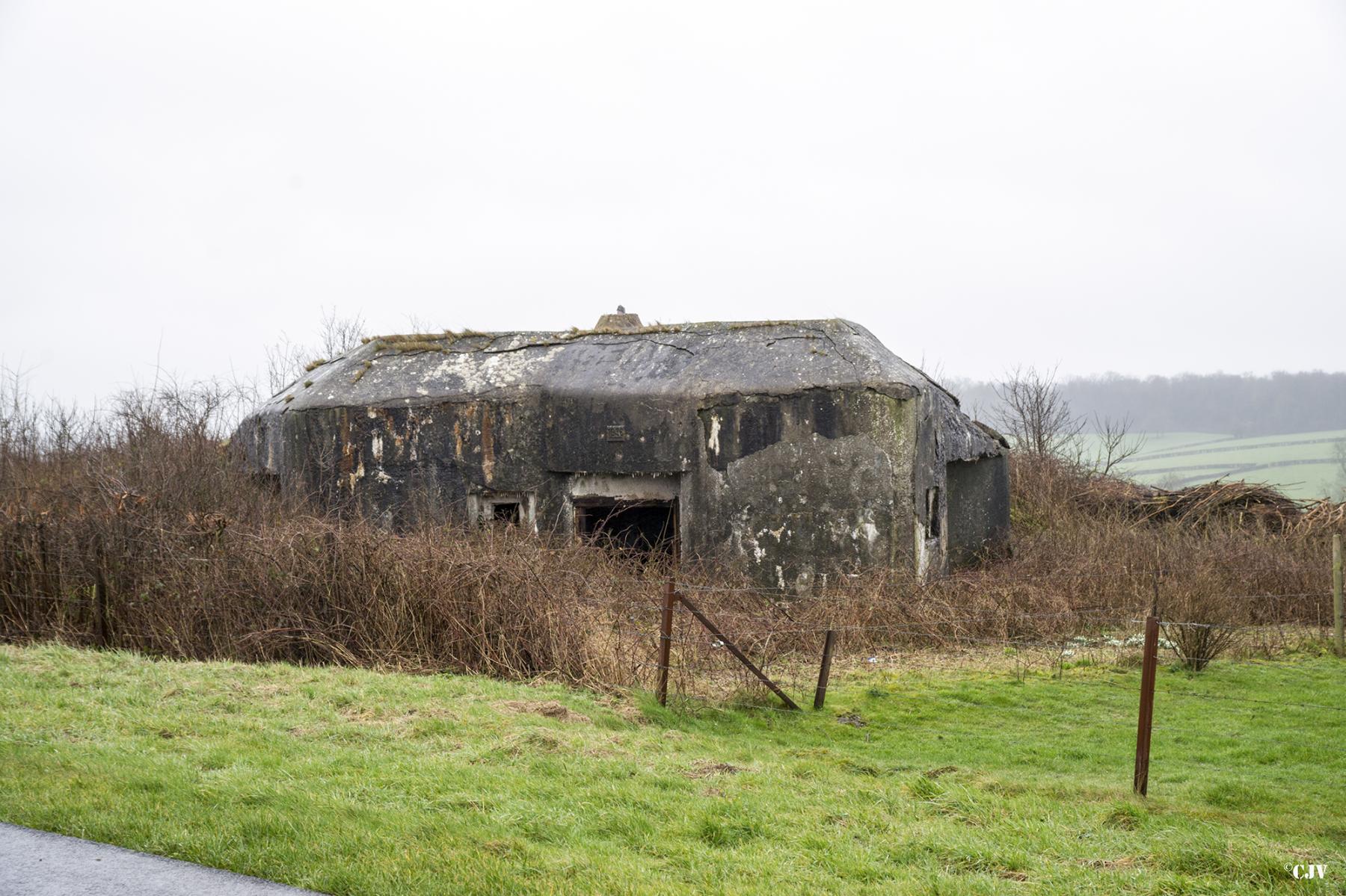 Ligne Maginot - B682 - FAUQUEMONT SUD - (Blockhaus pour canon) - Noter l'excroissance en béton sur le toit, destinée à gainer le périscope. - Lia VERMEULEN