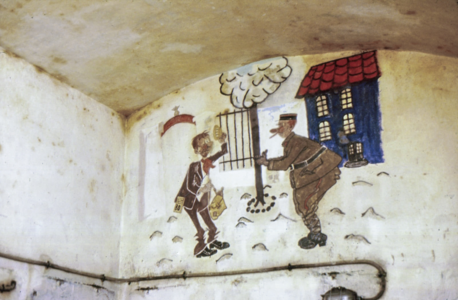 Ligne Maginot - SCHOENENBOURG - (Ouvrage d'artillerie) - Cuisine
La peinture murale de la cuisine dans son état de 1979 - Adam Christian