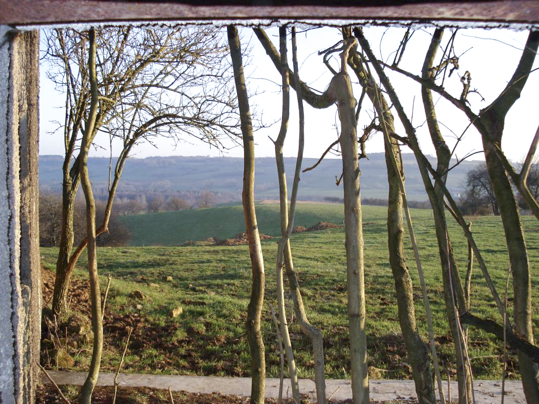 Ligne Maginot - GUERLETTE - (Casemate d'infanterie - double) - Chambre de tire sud-est, vue du créneau - R Tucker