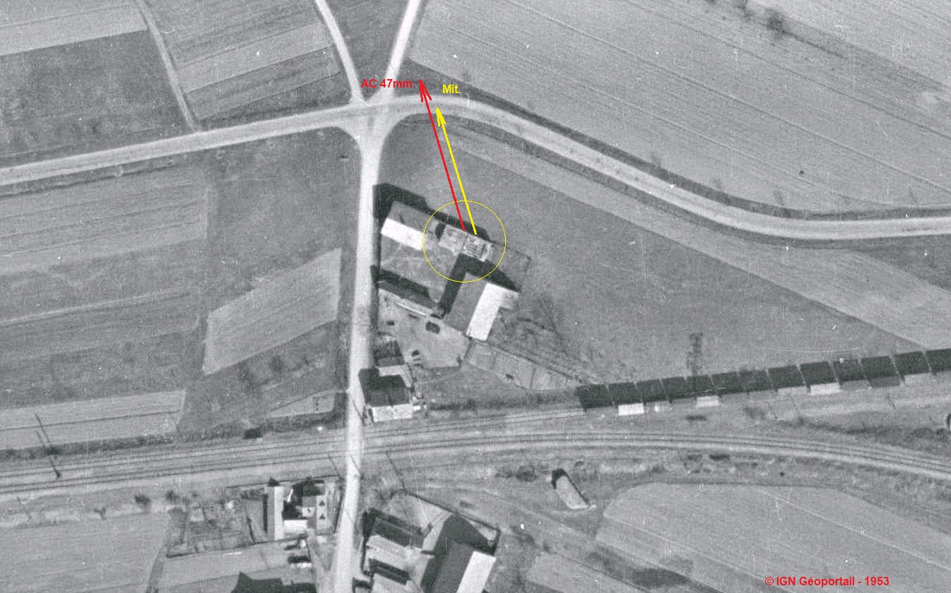 Ligne Maginot - VOGELSHEIM EST 2 - (Blockhaus pour canon) -  - IGN - Géoportail 1953
