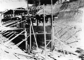 Ligne Maginot - IMMERHOF - A10 - (Ouvrage d'infanterie) - Photo de la construction de l'ouvrage
Coffrage de la galerie principale 