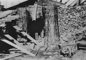 Ligne Maginot - IMMERHOF - A10 - (Ouvrage d'infanterie) - Photo de la construction de l'ouvrage
Coffrage de la galerie principale
Une belle vue de la galerie en coupe 