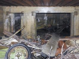 Ligne Maginot - GEBELSWIESE 1 - (Blockhaus pour canon) - L'intérieur du blockhaus.
Au fond la chambre de tir Ouest.