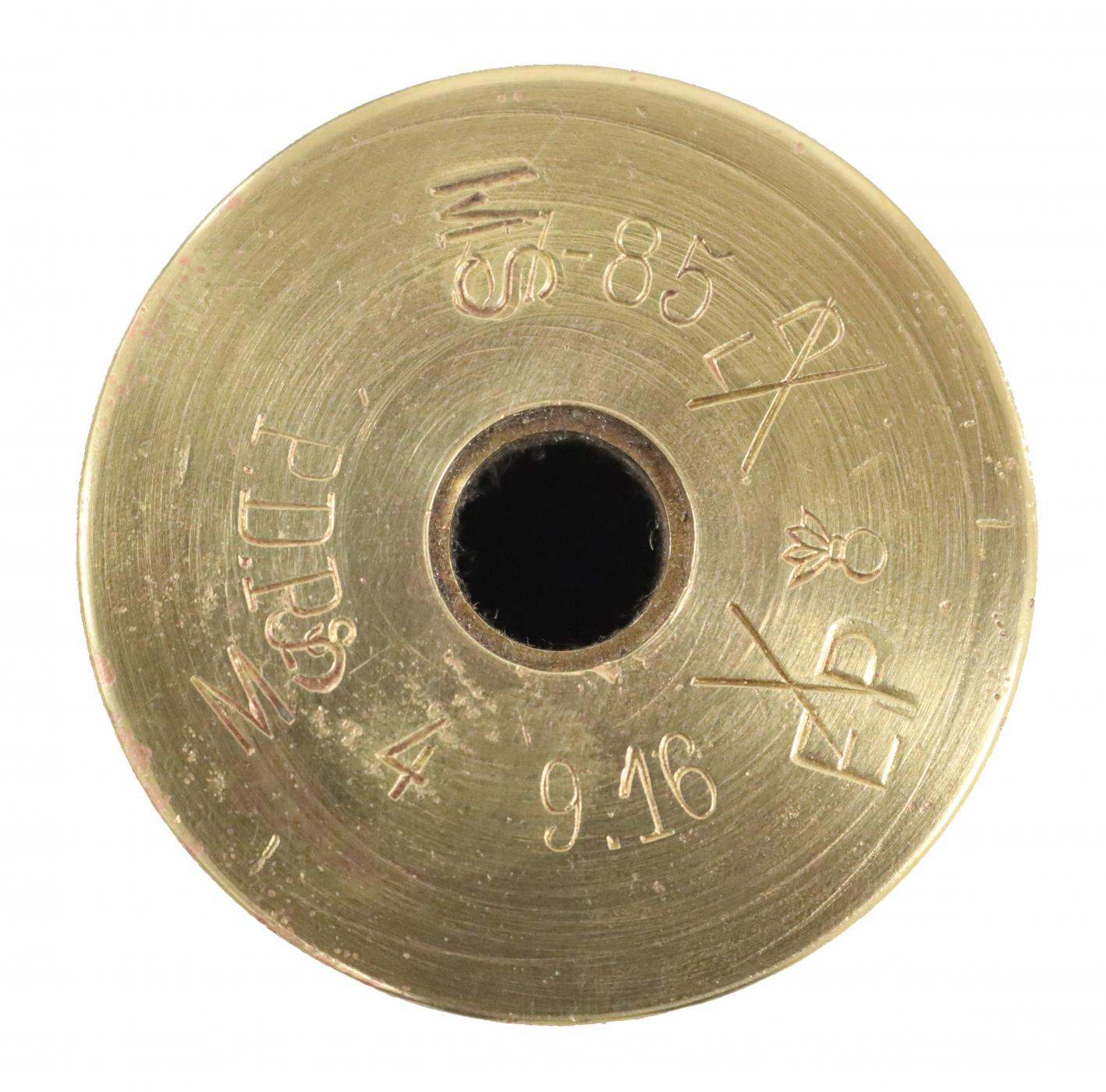 Ligne Maginot - Munition de 37 mm mle 1885 - Culot 37-85 à 4 surcharges 
2EP et 2 MS