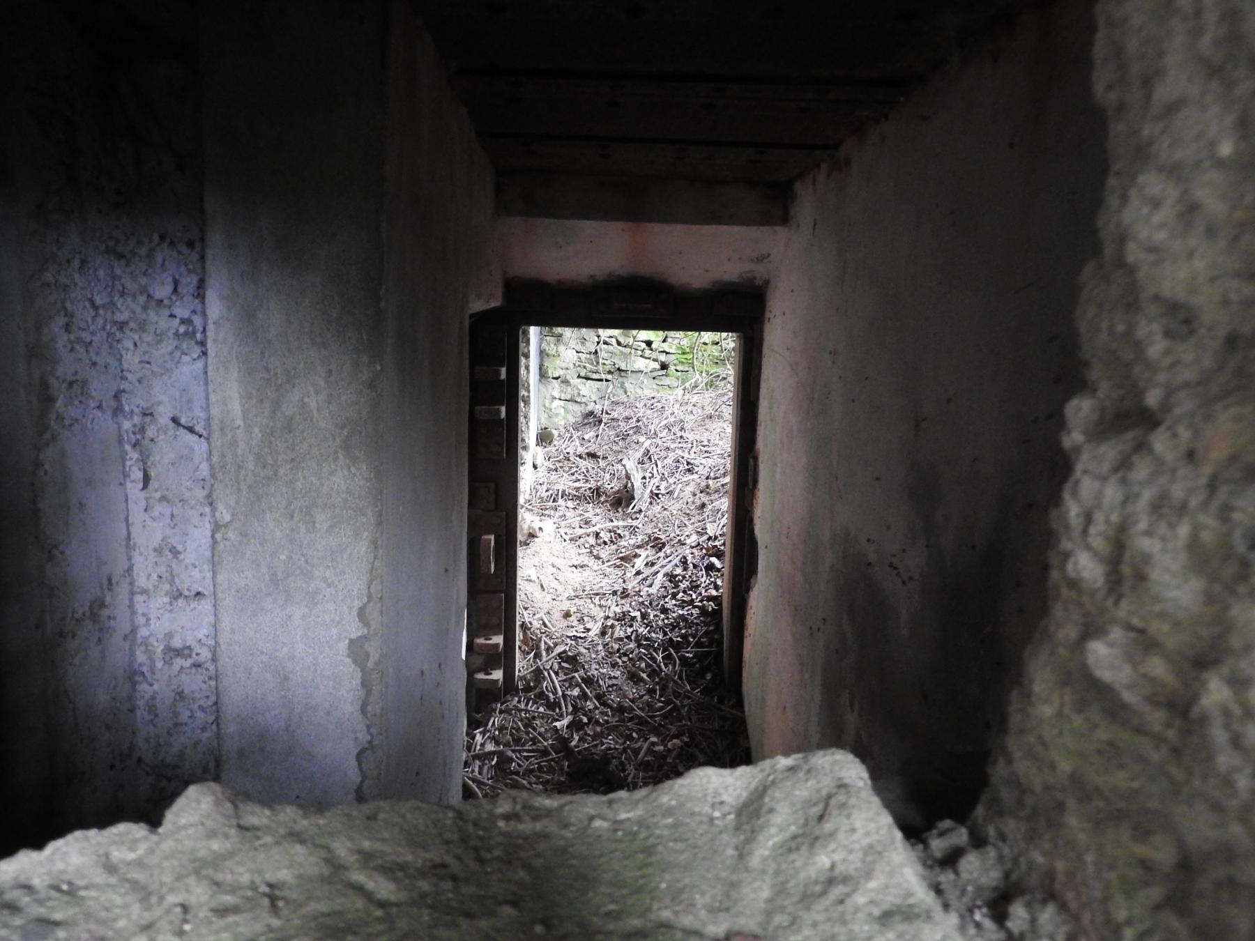 Ligne Maginot - WOLFSREDGEN EST - (Blockhaus pour canon) - L'entrée hommes vue depuis le créneaux FM. - STENGER Mathieu