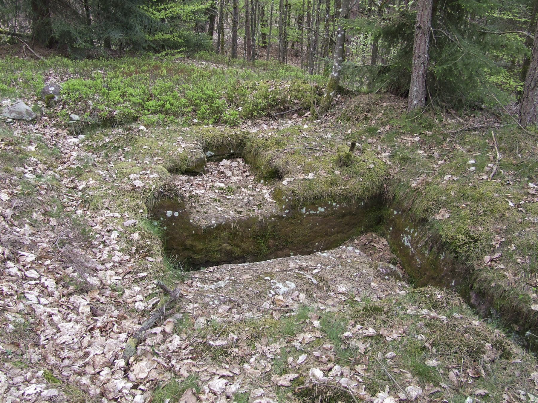 Ligne Maginot - ERBSENTHAL - La cuve pour FM taillée dans le grès - STENGER Mathieu
