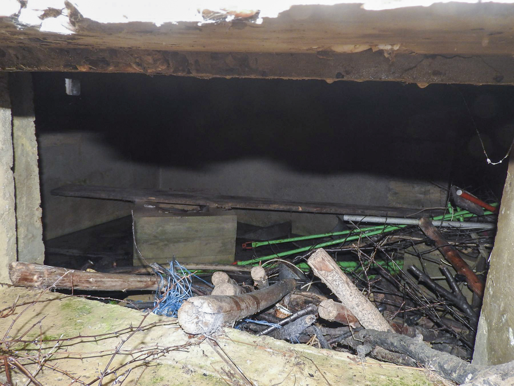Ligne Maginot - GEBELSWIESE 1 - (Blockhaus pour canon) - La chambre de tir du canon vue depuis l'embrasure. - STENGER Mathieu