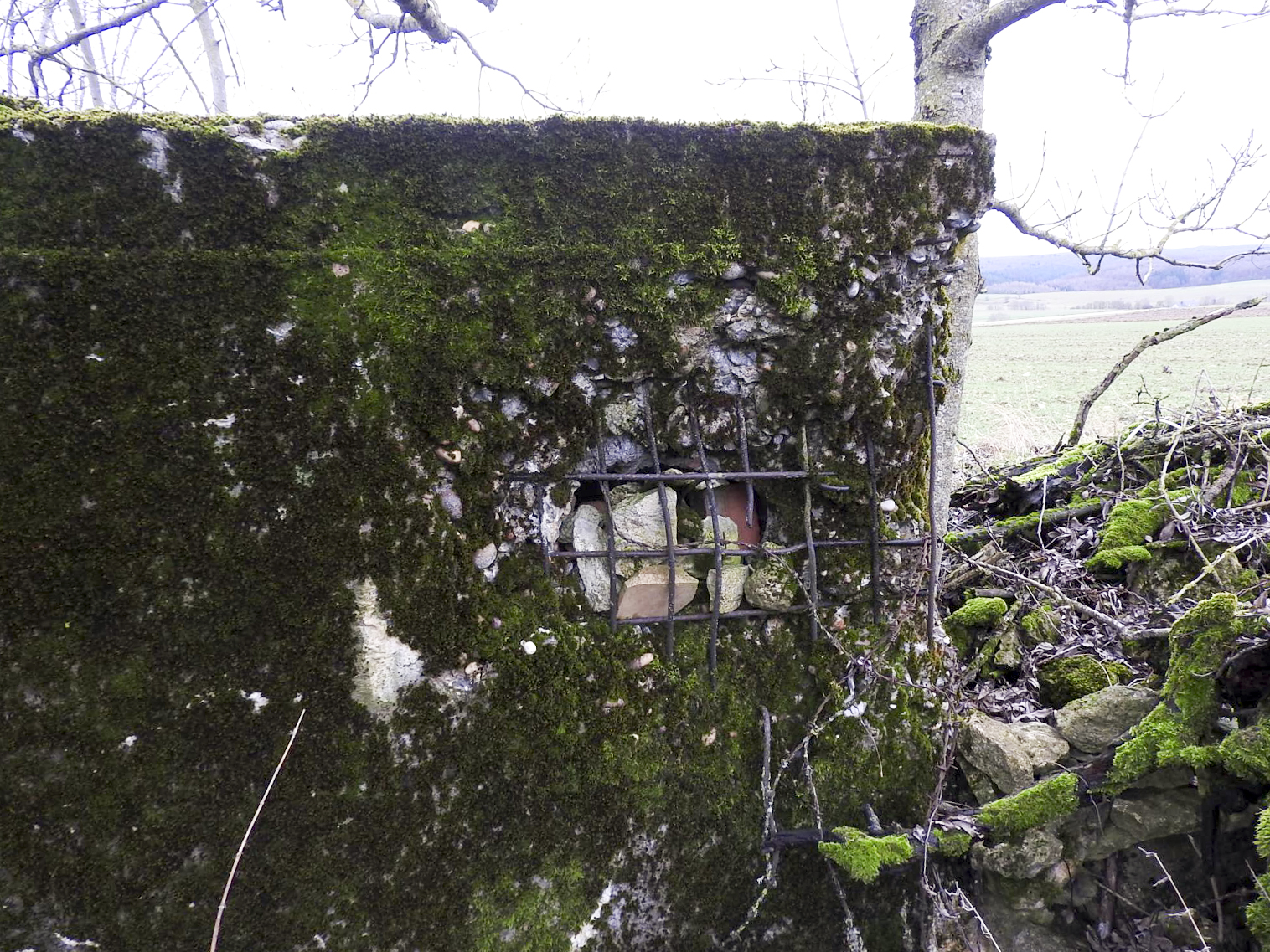 Ligne Maginot - HILLEN EST - (Blockhaus pour arme infanterie) - L'impact de tir sur le côté gauche. - STENGER Mathieu