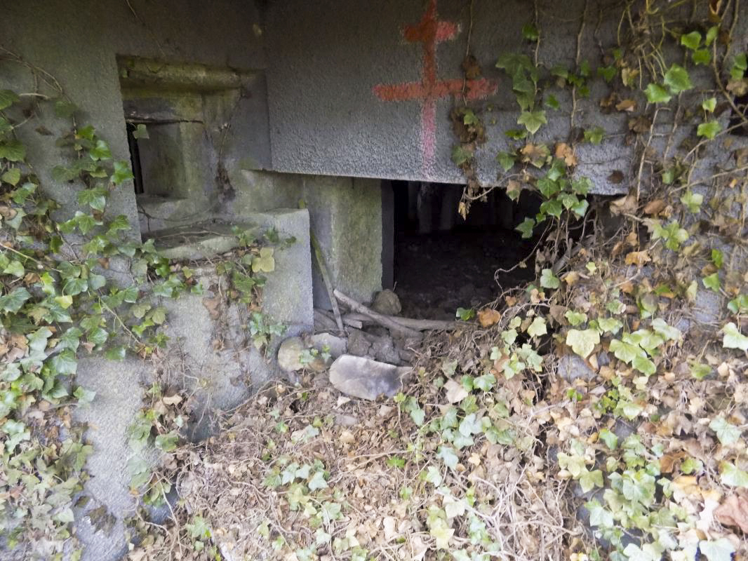 Ligne Maginot - 103 - CHATEAU BELLEVUE - (Blockhaus lourd type STG / STG-FCR - Double) - Créneau FM et l'entrée AC - R Tucker