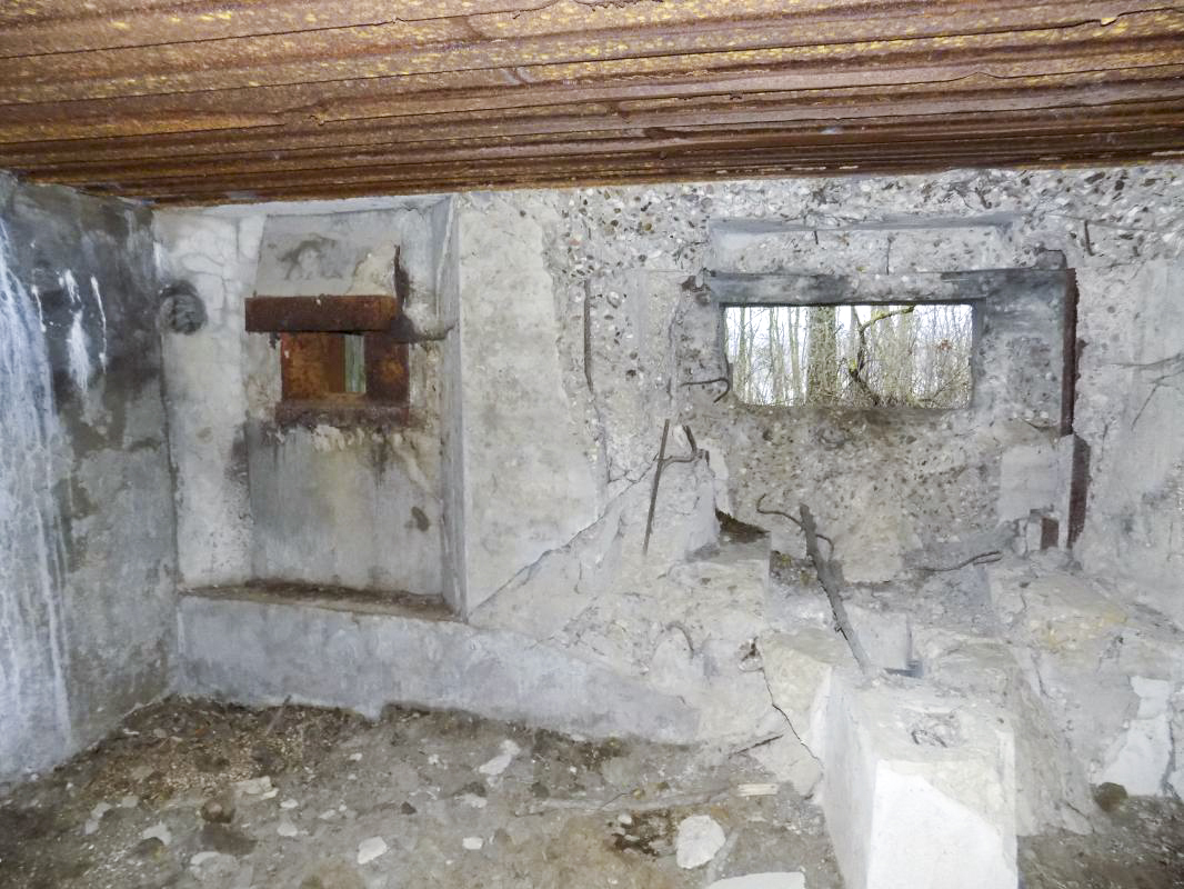 Ligne Maginot - 103 - CHATEAU BELLEVUE - (Blockhaus lourd type STG / STG-FCR - Double) - Face gauche - R Tucker
