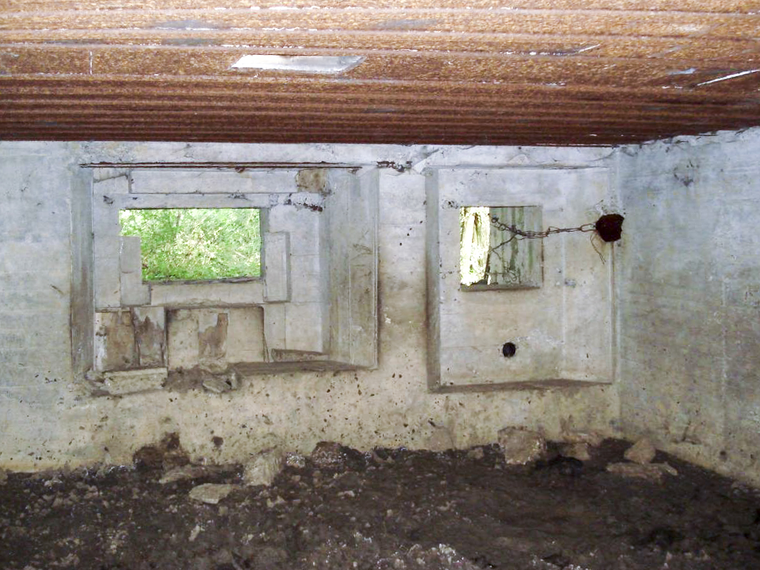 Ligne Maginot - 106 - PONT-MAUGIS - (Blockhaus lourd type STG / STG-FCR - Double) - Les créneaux, face vers Pont Maugis - R Tucker