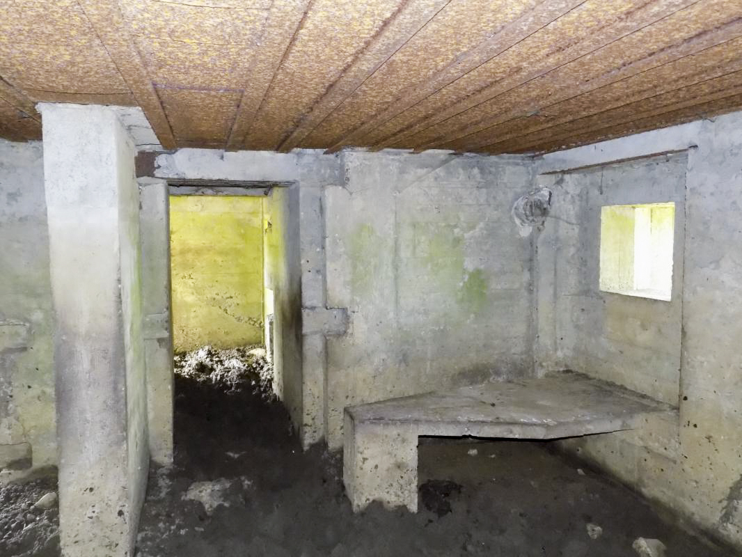 Ligne Maginot - 107 - LONGUES ORGIERES - (Blockhaus lourd type STG / STG-FCR - Double) - Entrée hommes et créneau Hotchkiss, face gauche - R Tucker