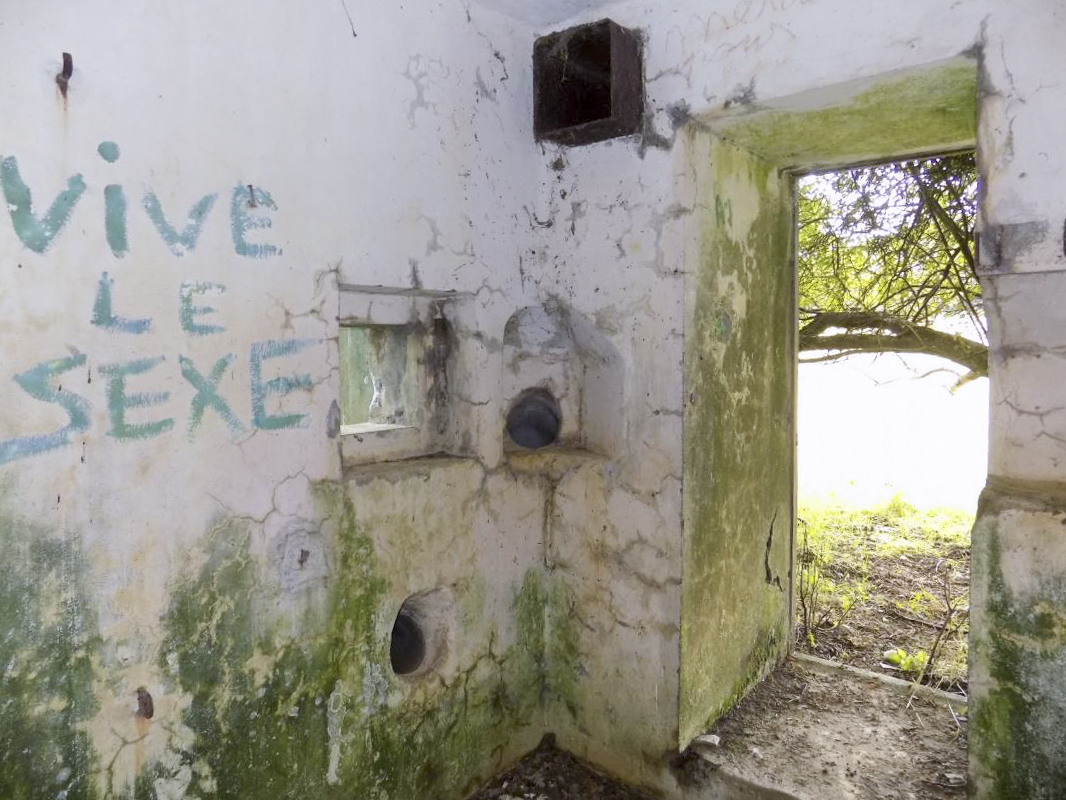 Ligne Maginot - GRAND PAQUIS - (Casemate d'artillerie) - Créneau FM vers l'est et l'entrée hommes - R Tucker