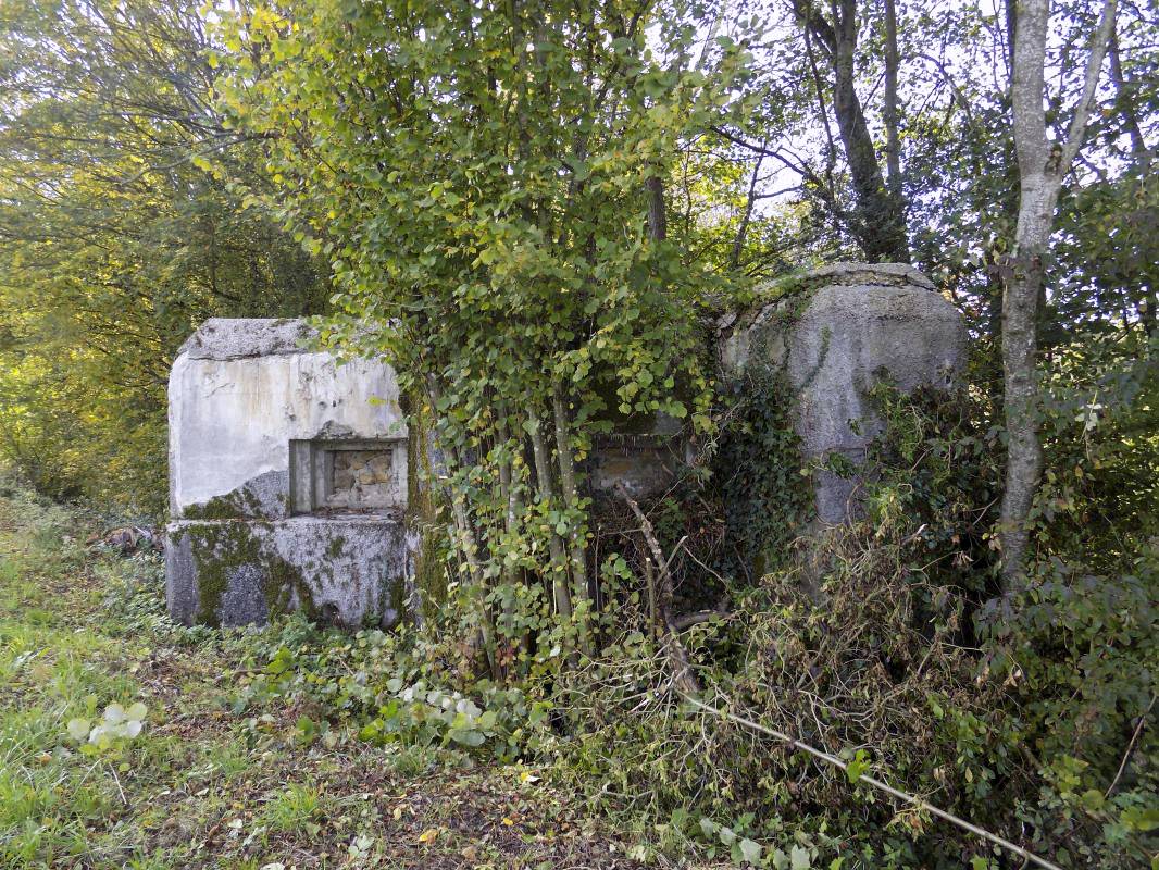 Ligne Maginot - 300 - CANAL DES ARDENNES - (Blockhaus pour arme infanterie) - Face droite, les deux créneaux Hotchkiss - R Tucker