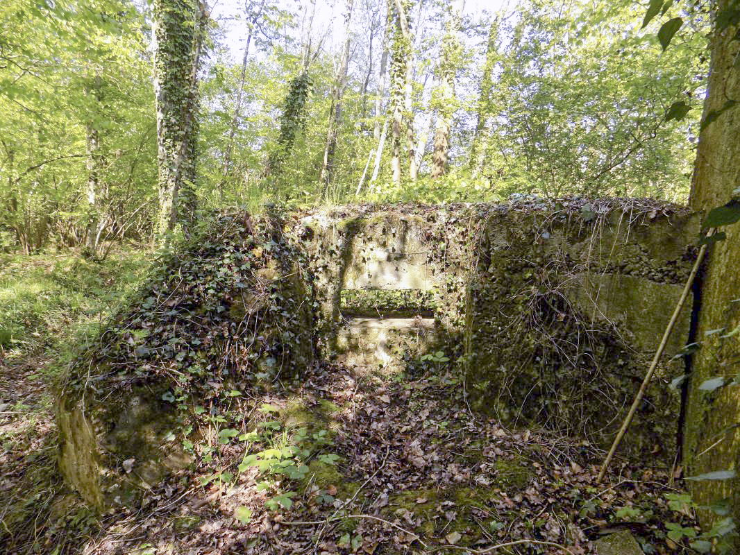 Ligne Maginot - 82BIS - LA NIVRAGNE NORD - (Blockhaus pour canon) - Mur externe avec créneau Hotchkiss - R Tucker