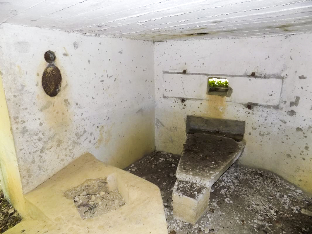 Ligne Maginot - 82BIS - LA NIVRAGNE NORD - (Blockhaus pour canon) - L'arrière et face gauche l'arrière, créneau Hotchkiss - R Tucker