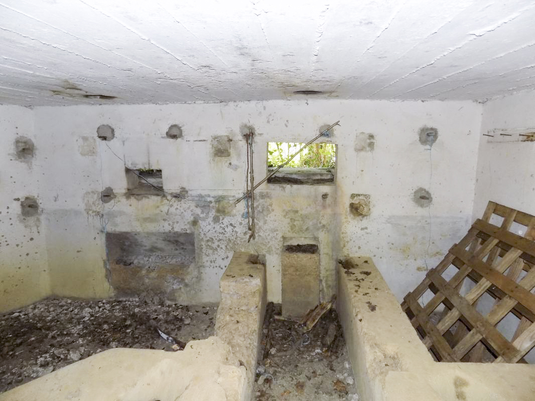 Ligne Maginot - 82BIS - LA NIVRAGNE NORD - (Blockhaus pour canon) - Face frontale, créneaux Hotchkiss et AC - R Tucker
