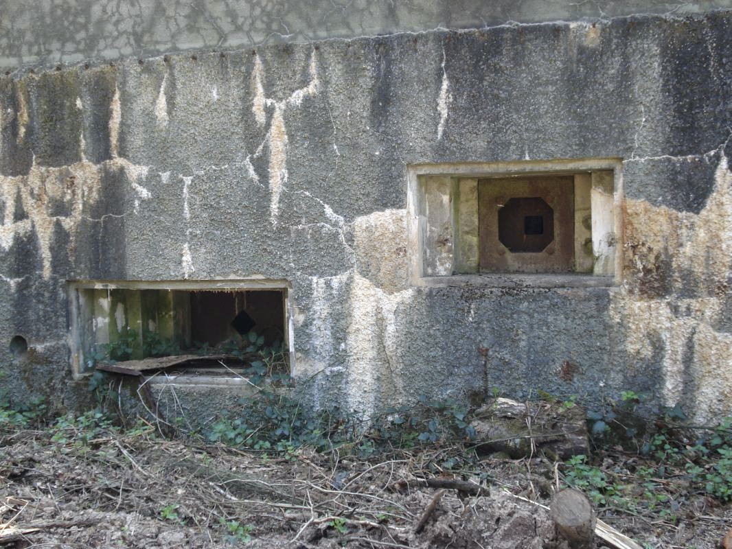 Ligne Maginot - MF14 - Q - BOUCHON DE LA GRENOUILLE - (Poste GRM - Maison Forte) - Les créneaux, face frontale - R Tucker