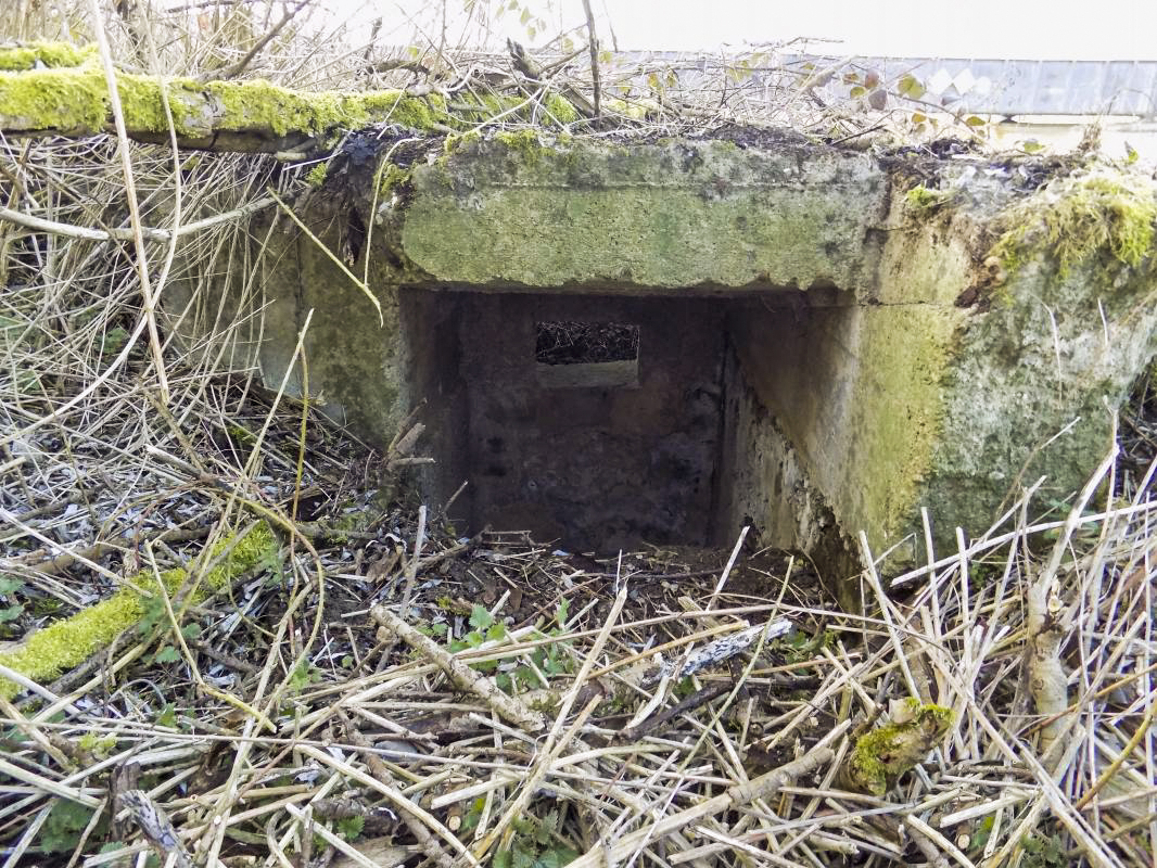 Ligne Maginot - 14 - PRE AUX PIERRES NORD - (Blockhaus pour arme infanterie) - Puits vertical avec créneau vers le pont - R Tucker