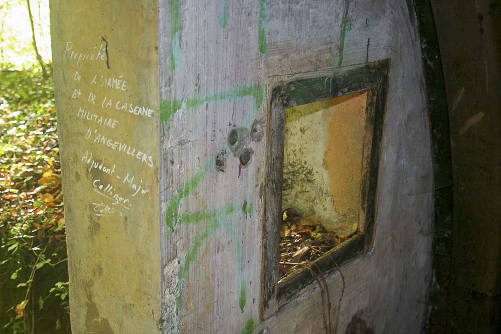 Ligne Maginot - BOIS DE LA COTE (169° RIF) - (PC de Sous-Secteur) - Inscription (post guerre) dans l'une des alvéoles - Michel Teiten