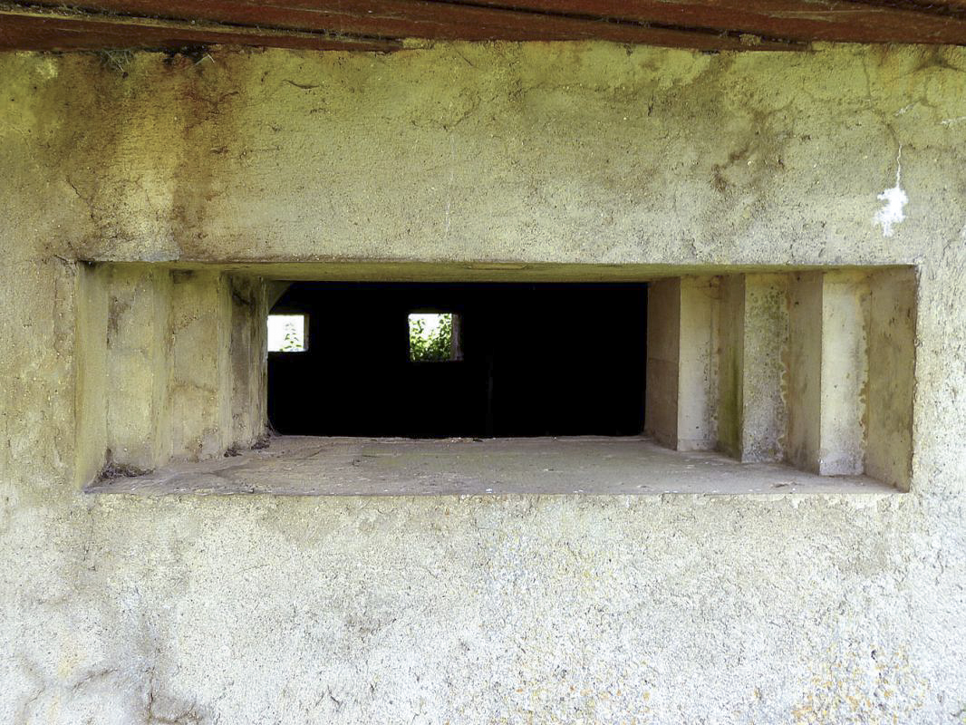 Ligne Maginot - 101 - PAQUIS DES CAILLES - (Blockhaus lourd type STG / STG-FCR - Double) - L'un des créneaux pour canon, sans trémie ni protection - JMBrams