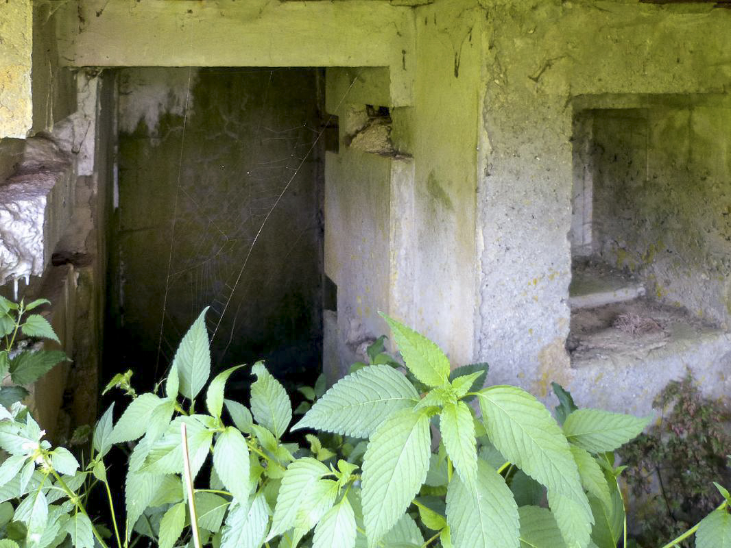 Ligne Maginot - 101 - PAQUIS DES CAILLES - (Blockhaus lourd type STG / STG-FCR - Double) - L'entrée des hommes avec le créneau pour FM  pour la défense rapprochée - JMBrams