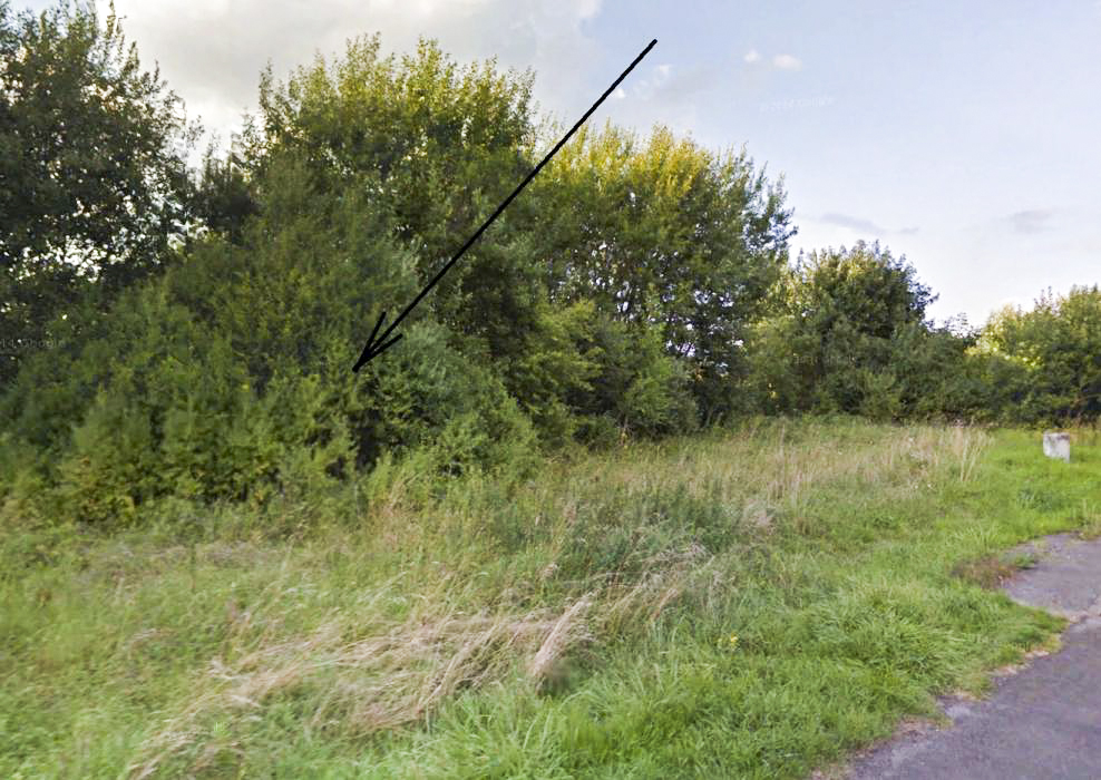 Ligne Maginot - BB92-A - GLAIRE OUEST - (Blockhaus pour canon) - Si le blockhaus existe toujours, il est enfoui dans ce bosquet... - Google Streetview