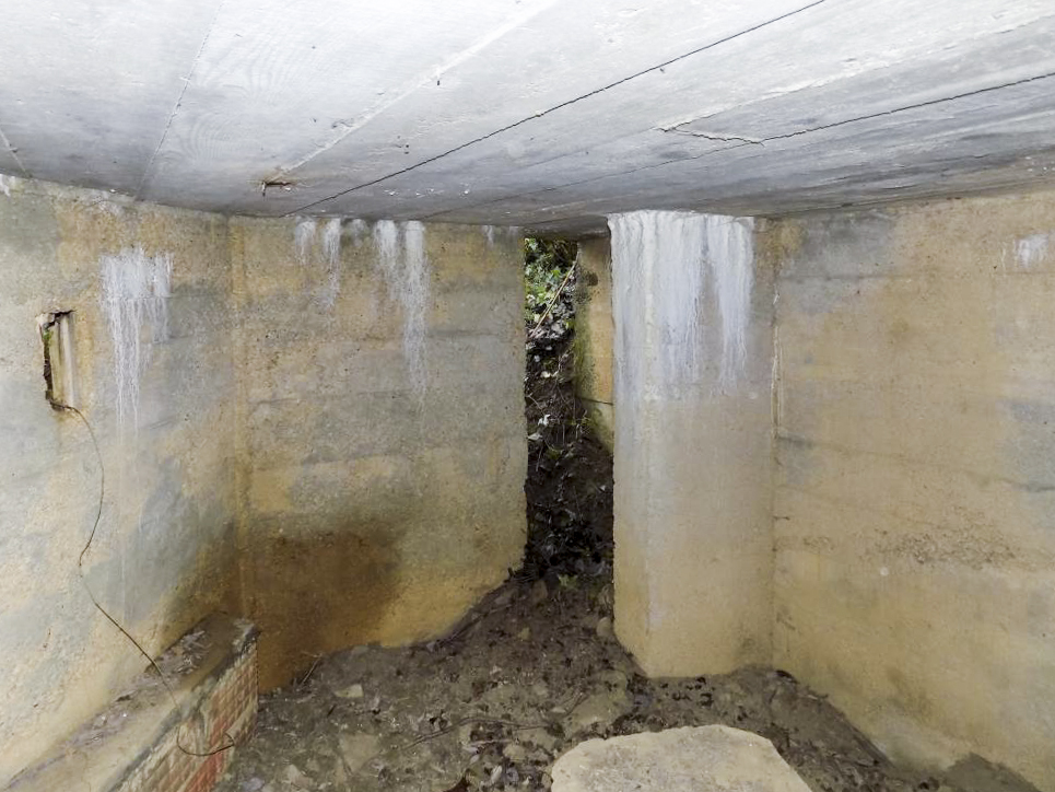 Ligne Maginot - E - CÔTE DU RÛ SUD - (Blockhaus pour arme infanterie) - Face droite et son entrée. - Richard TUCKER