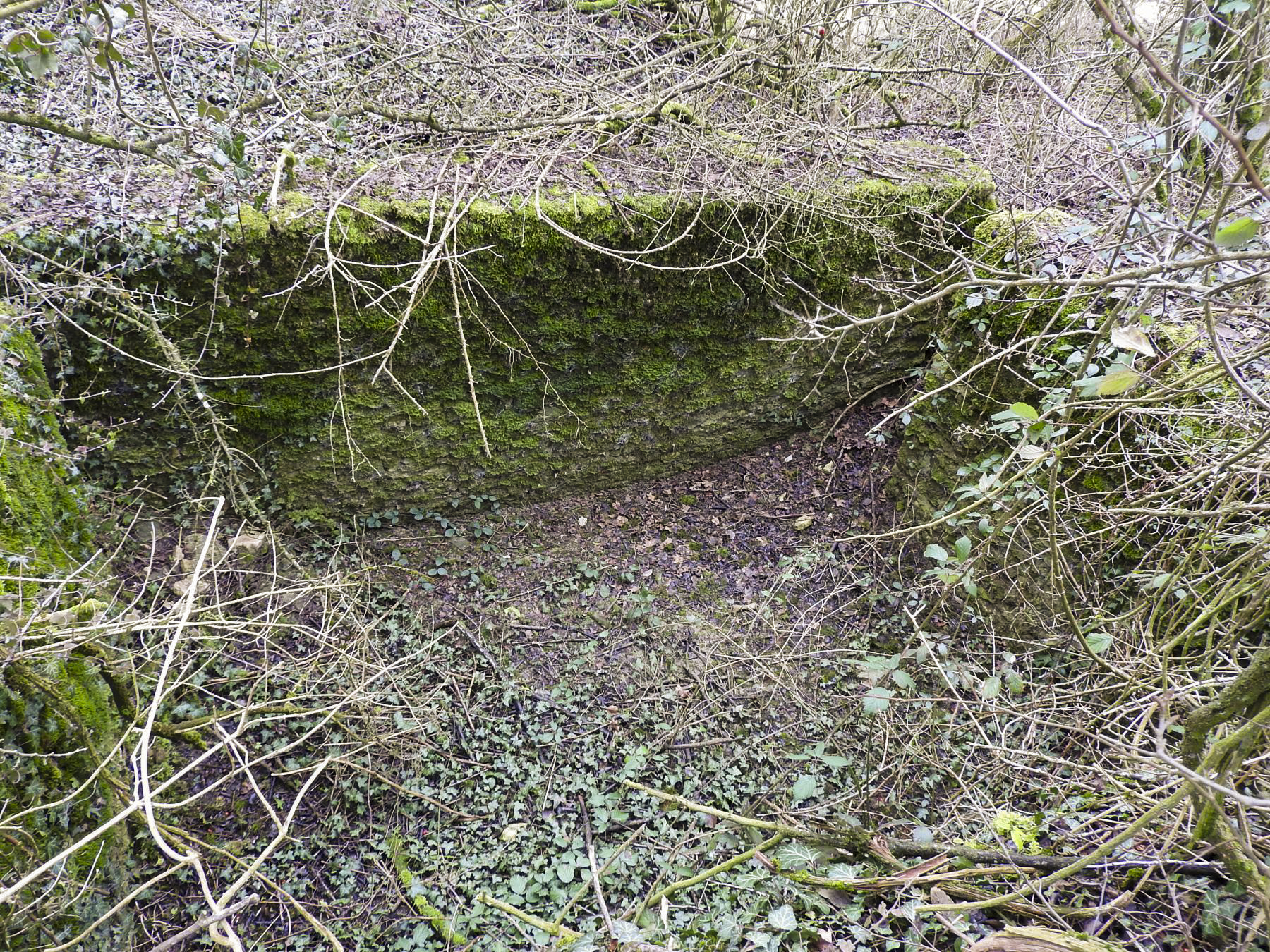 Ligne Maginot - KIBREN - (Abri) - Les restes d'un petit bâtiment en maçonnerie tout près de l'abri bétonné. - STENGER Mathieu